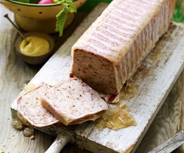Rabbit, bacon, lemon and thyme terrine