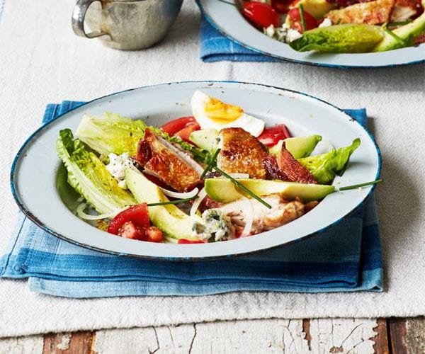 Cobb salad with cashew cream dressing