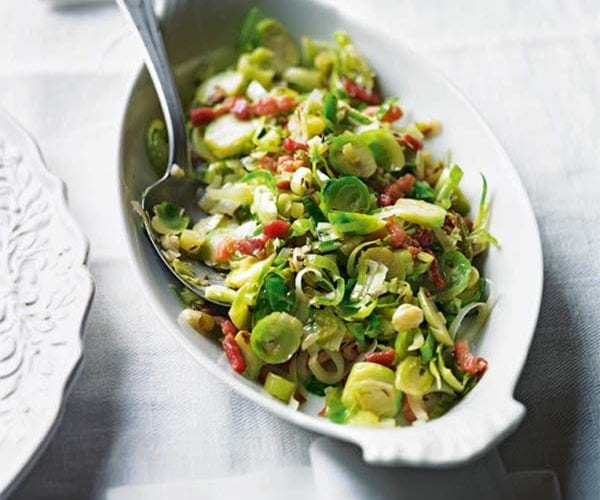Christmas brussel sprouts with bacon