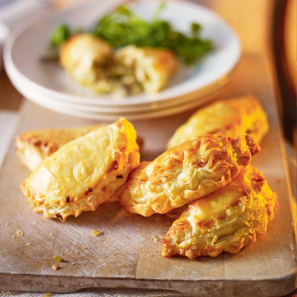 Turkey, sprout and stuffing pasties