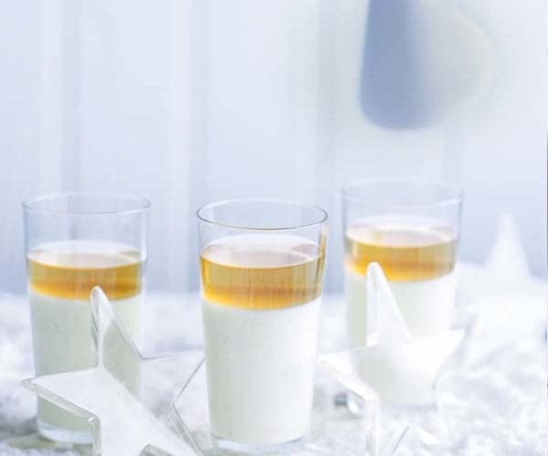Set vanilla cream and sauternes jellies