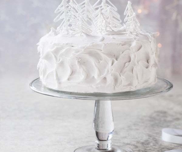 Step-by-step winter wonderland cake
