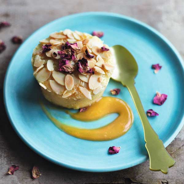 Rose and almond tansy puddings