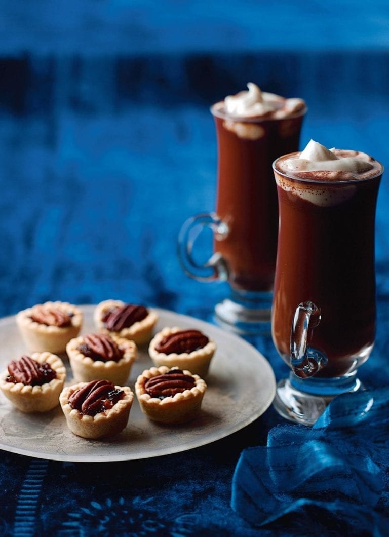 Spiced coffee and pecan mince pies