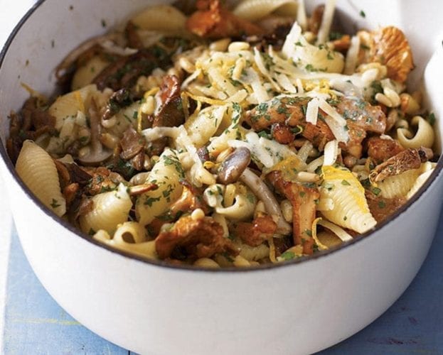 Creamy mushroom and lemon spaghetti