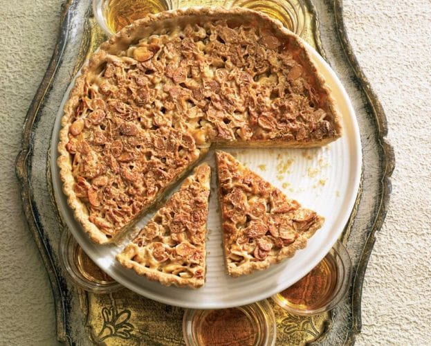Whisky toffee almond tart