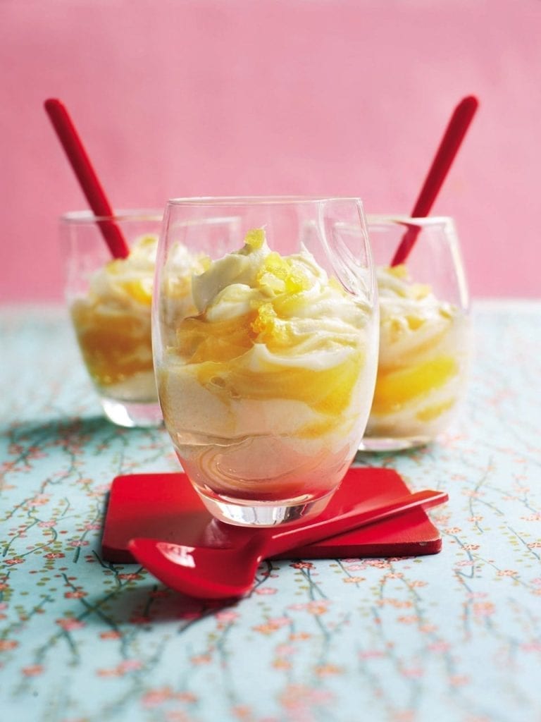 Lemon curd and ginger fool