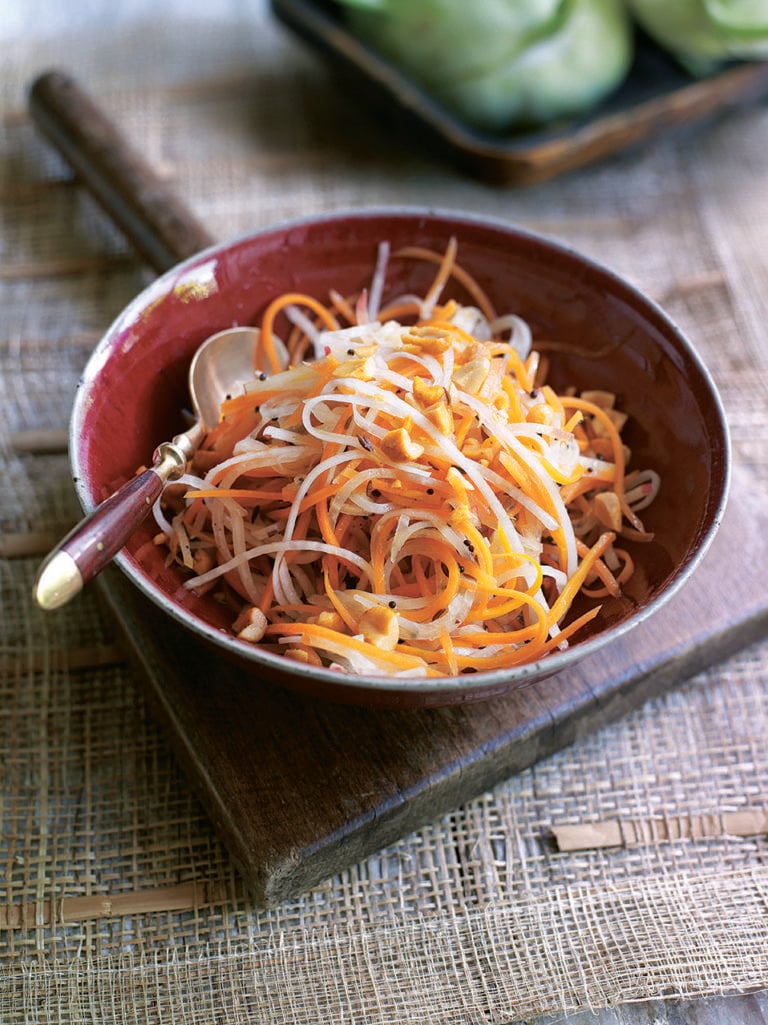 Kohlrabi and carrot slaw