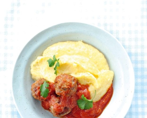 meatballs with polenta