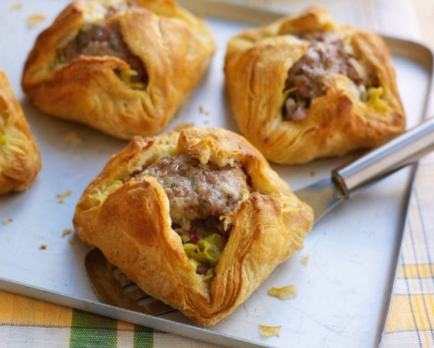 Mozzarella and winter green parcels