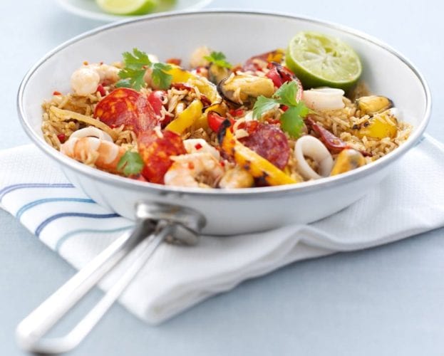 Spicy seafood rice