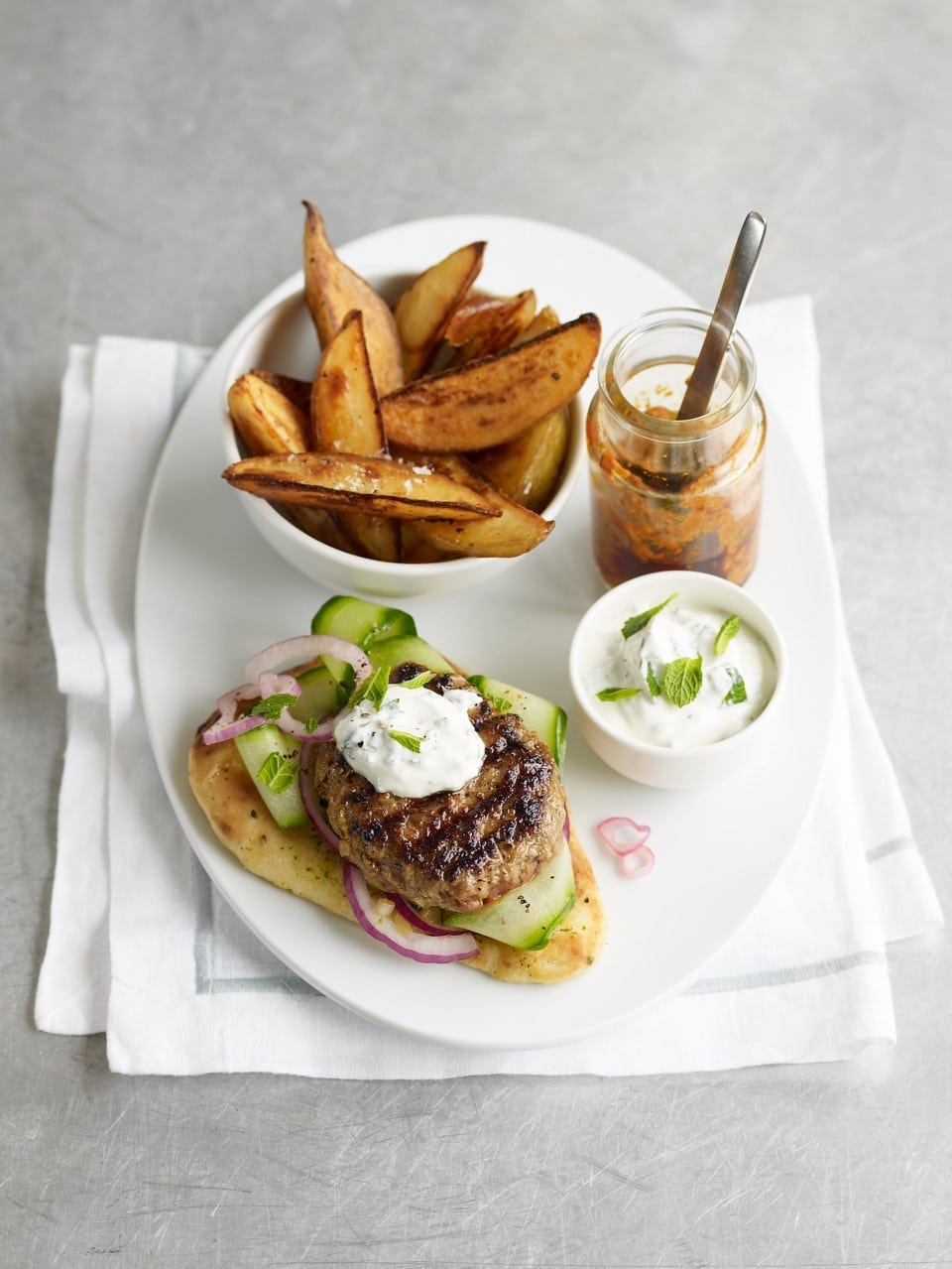 Tandoori lamb burgers recipe | delicious. magazine