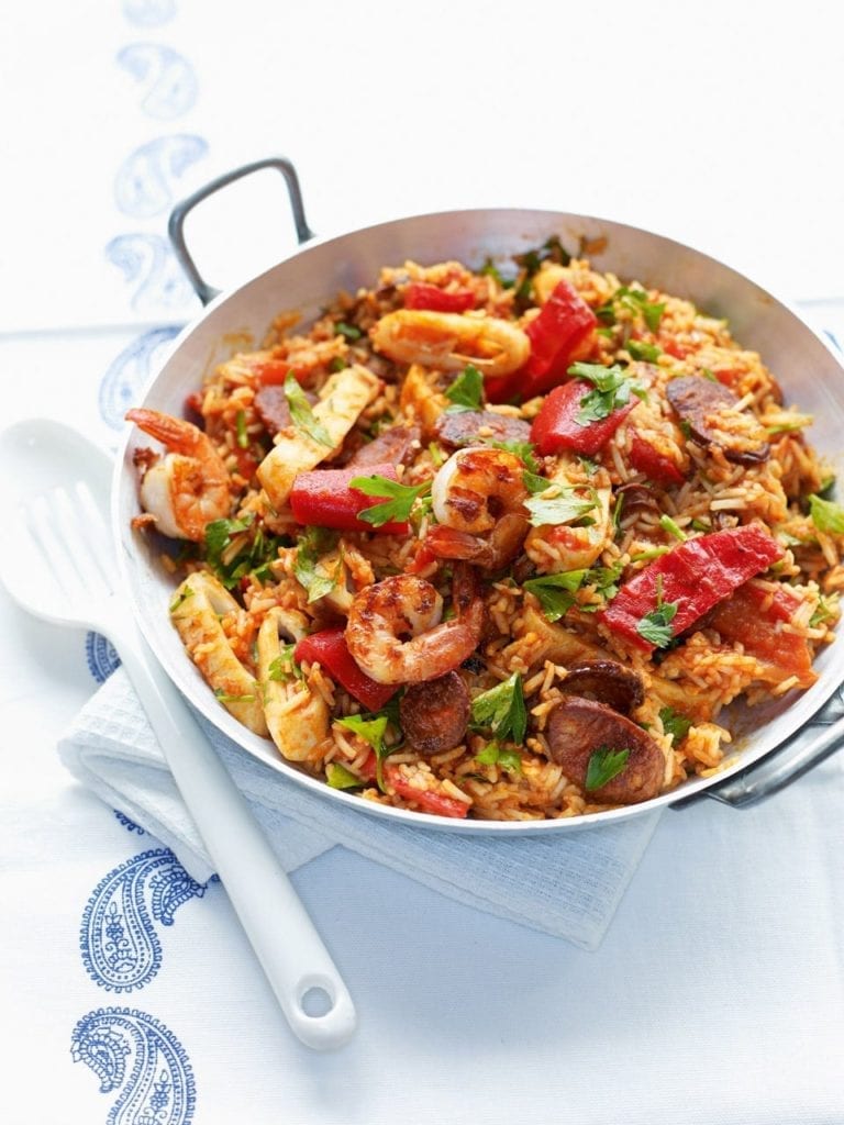 Spicy seafood rice