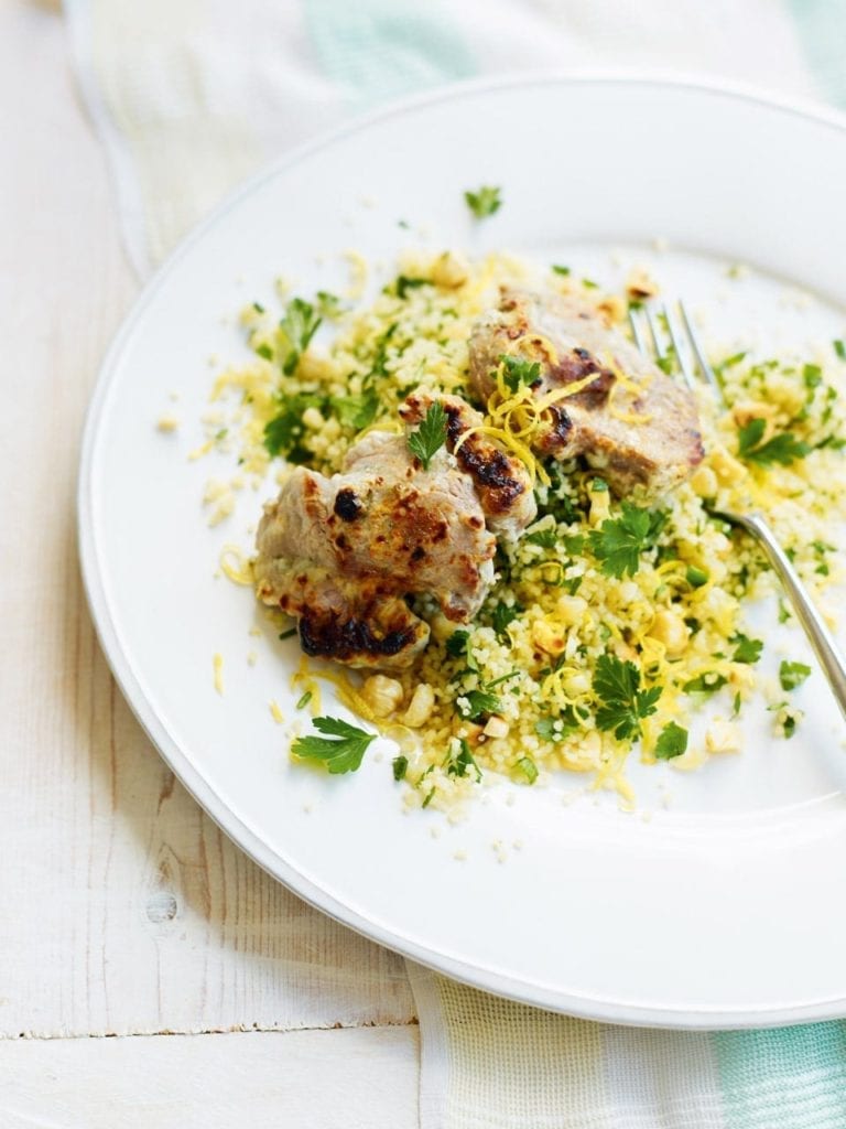 Minty yogurt lamb with nutty couscous