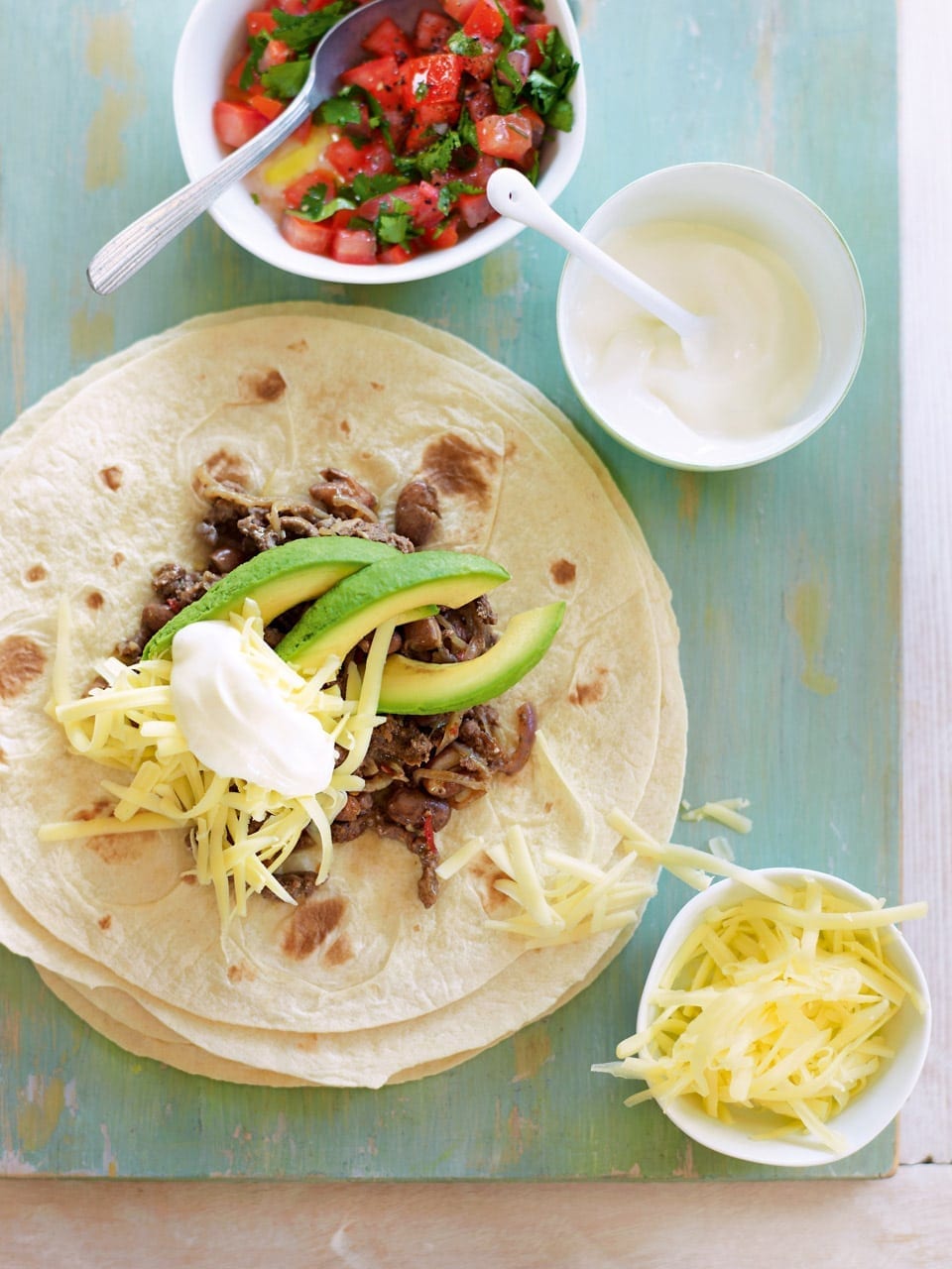 Chilli burritos with tomato relish recipe delicious. magazine