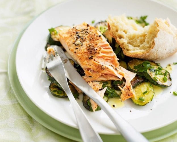 Salmon traybake
