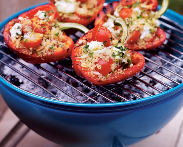 Roast pepper and garlic salad with hazelnuts