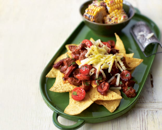 Sticky chipotle lamb with caramelised corn
