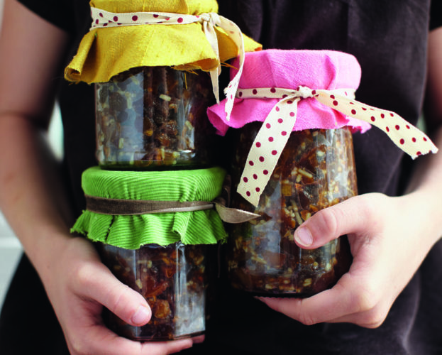Apple, cherry and toasted hazelnut mincemeat
