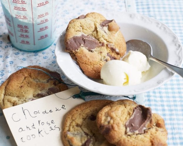 Rose petal jam crescents