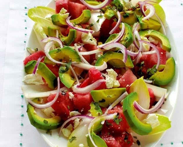 Watermelon and feta salad
