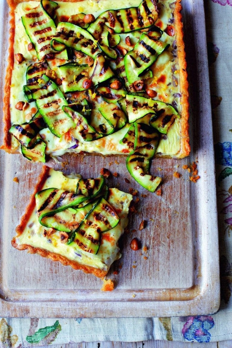 Cheese and courgette tart