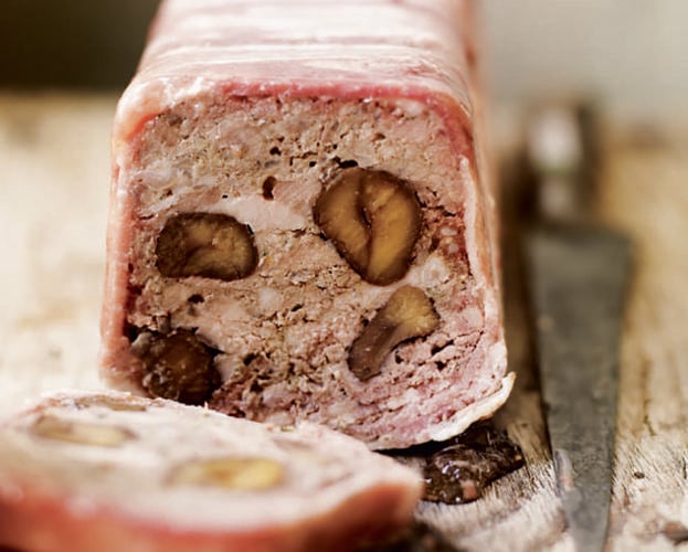 Pheasant pie with stuffing balls