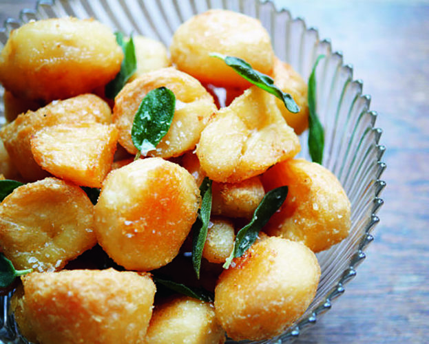 Goose fat potatoes
