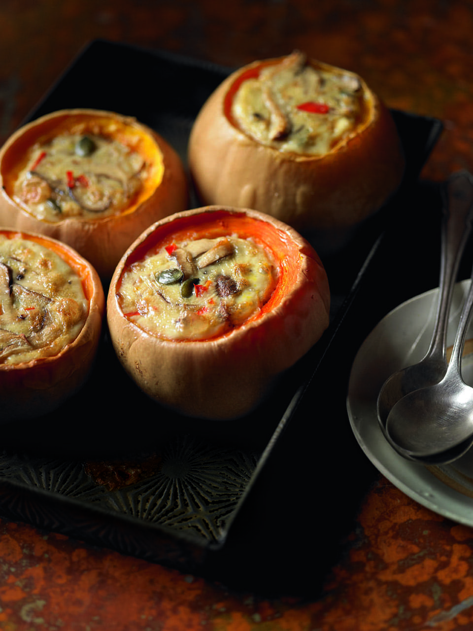 Squash with coconut cream and mushrooms recipe | delicious. magazine