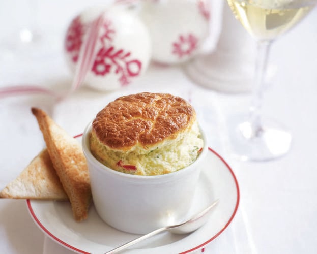 Crab and Gruyère soufflé