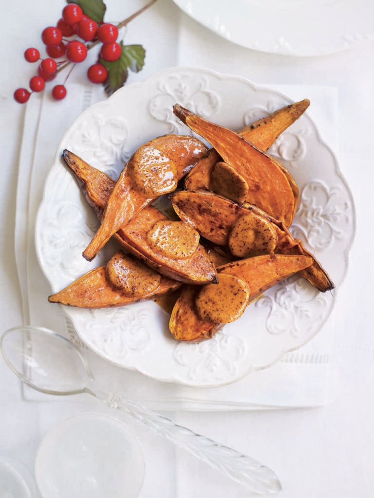 Baked sweet potatoes with spiced butter