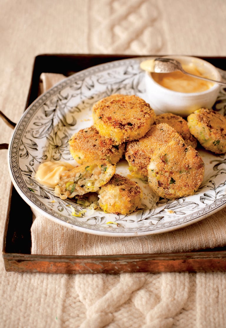 Shredded Potato Cake with Leeks and Cheese - New England