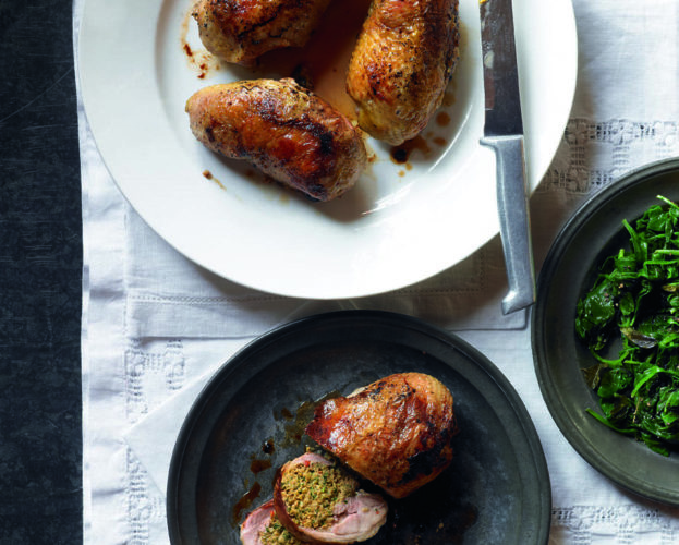 Spiced chicken ballotines