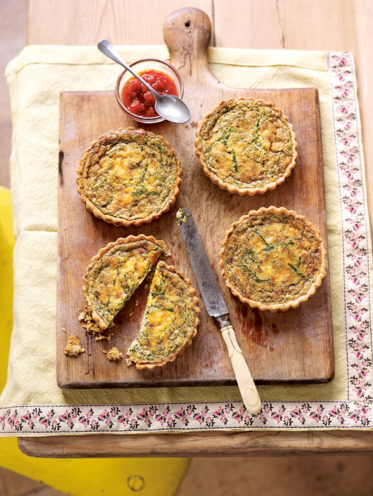 Spring herb tartlets