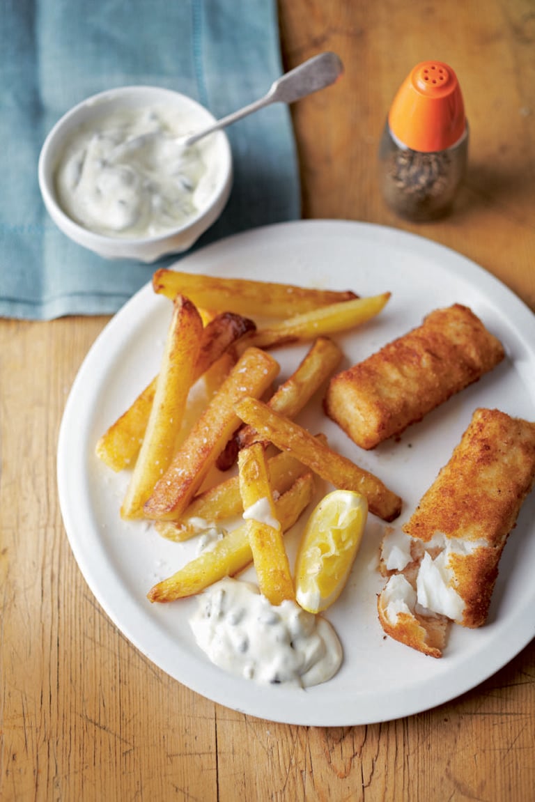 Homemade fish fingers