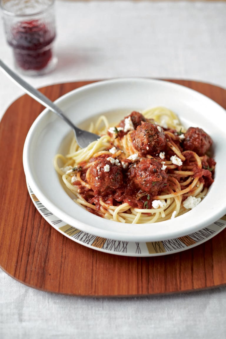 Spaghetti and meatballs