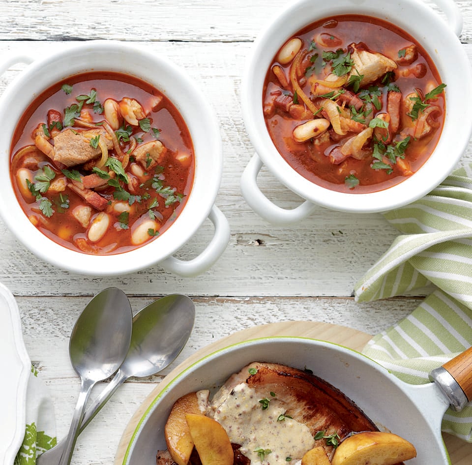 Pork, bean and bacon stew recipe delicious. magazine