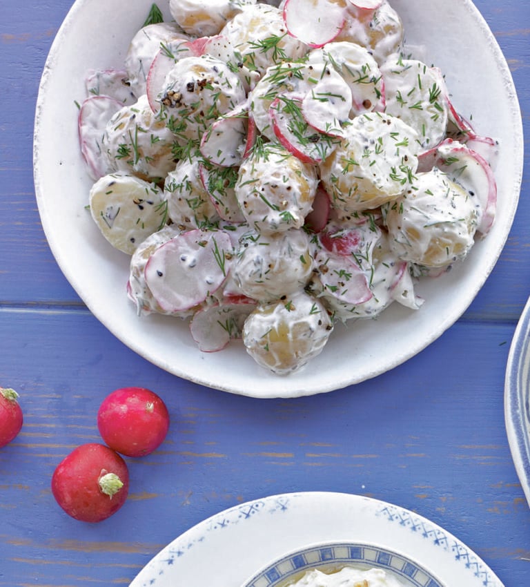 New potato, radish and dill salad