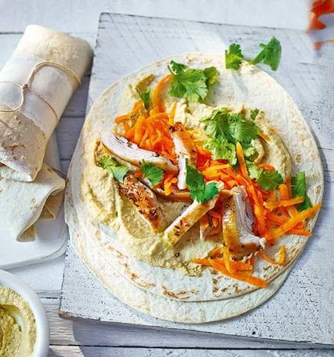Cumin and butter bean houmous with paprika pitta crisps