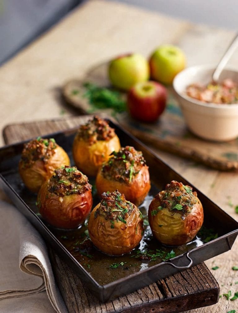 Veal and pancetta-stuffed apples