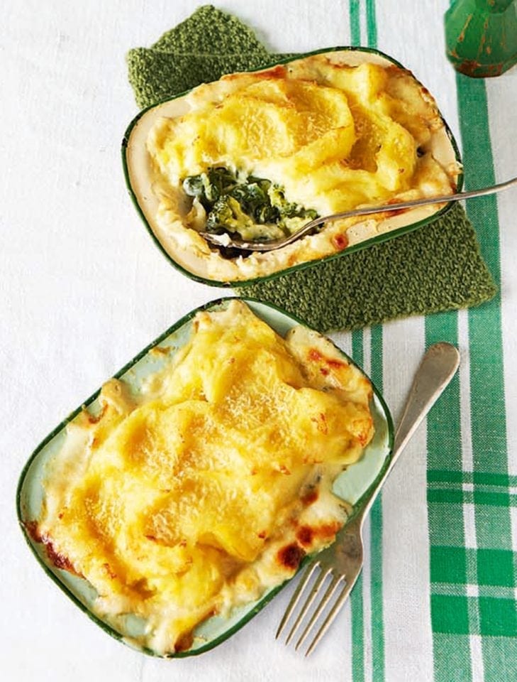 Broccoli, spinach and parmesan pies