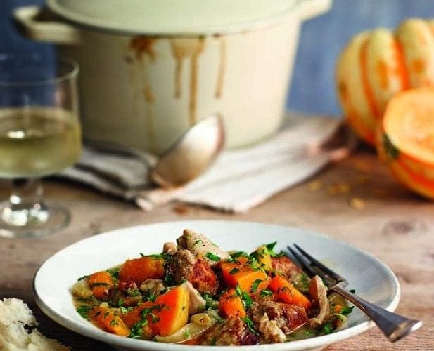 Spring veg and chicken stew