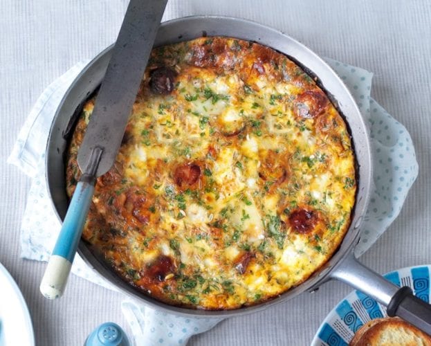Artichoke and crisp frittata