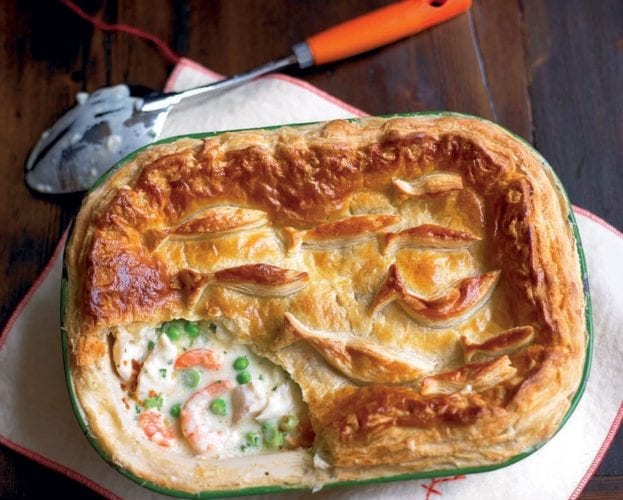 Easy-peasy fish pie with shortcrust pastry