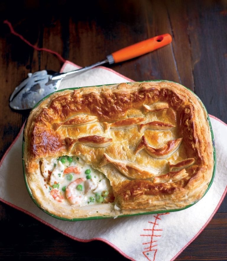 Smoked fish and cider pie