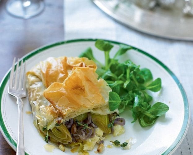 Mozzarella and winter green parcels