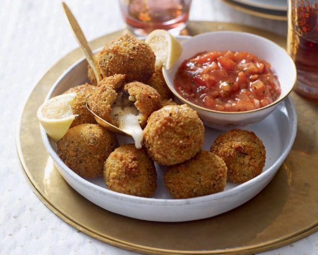 Mushroom and mozzarella arancini