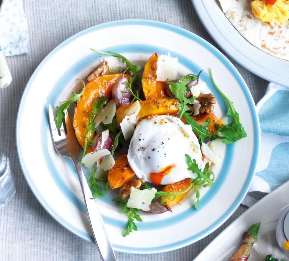 Squash salad with poached egg recipe delicious. magazine