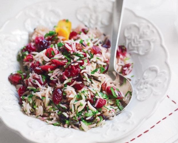 Wild rice and cranberry salad
