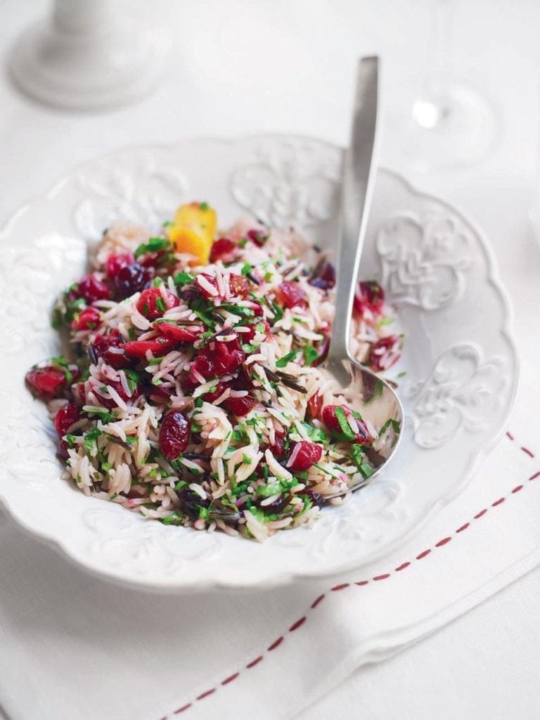 Wild rice and cranberry salad